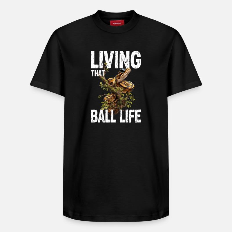 Königspython Schlangen Liebhaber Terrarium Python - Relaxed Unisex Supima Cotton T-Shirt – von SPREAD - Schwarz