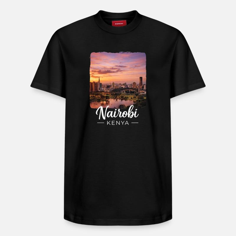 Nairobi, Kenya - T-shirt unisexe décontracté en coton Supima – de SPREAD - noir