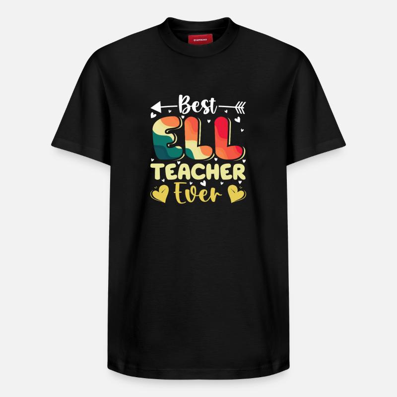 Professeur ELL Langue anglaise - T-shirt unisexe décontracté en coton Supima – de SPREAD - noir