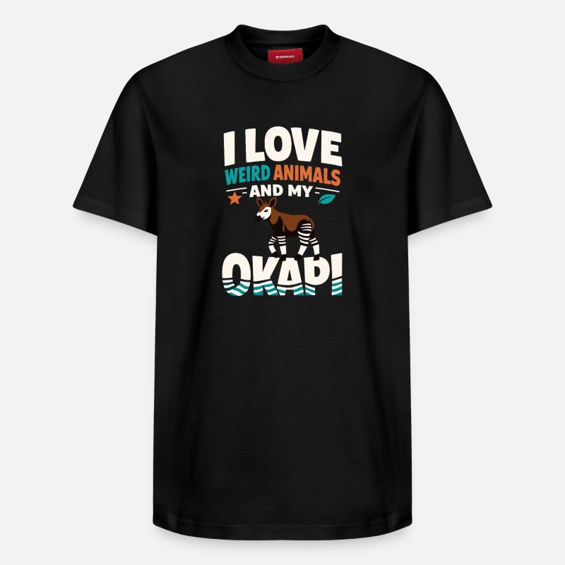 Okapi-liebhaber Okapi-tier Seltene Tierweltliebe - Relaxed Unisex Supima Cotton T-Shirt – von SPREAD - Schwarz