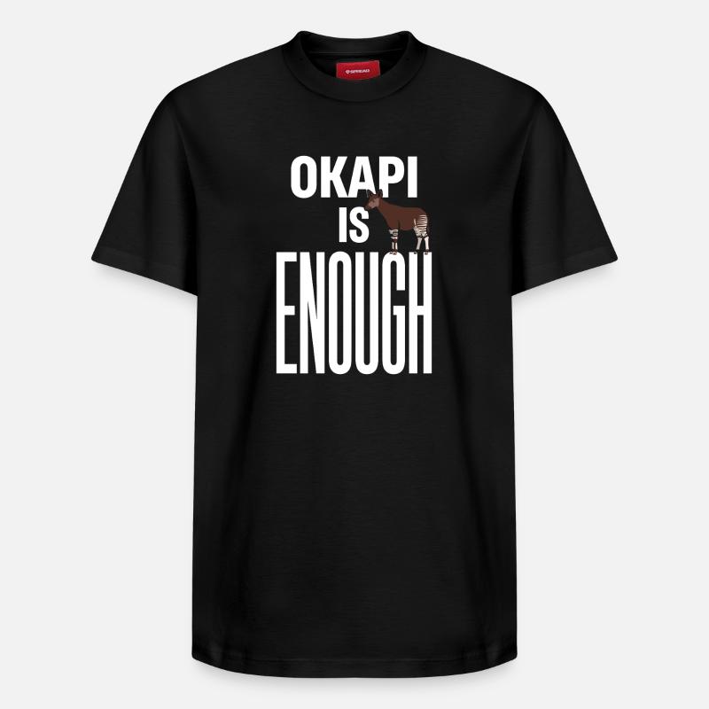 Okapi-liebhaber Okapi-tier Seltene Tierweltliebe - Relaxed Unisex Supima Cotton T-Shirt – von SPREAD - Schwarz