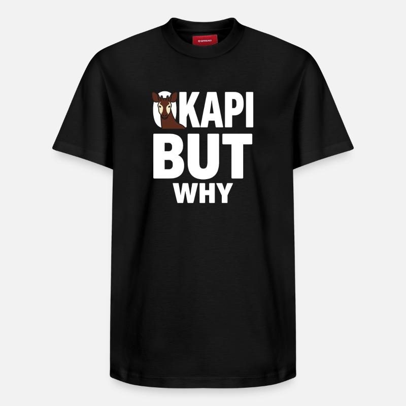 Okapi-liebhaber Okapi-tier Seltene Tierweltliebe - Relaxed Unisex Supima Cotton T-Shirt – von SPREAD - Schwarz