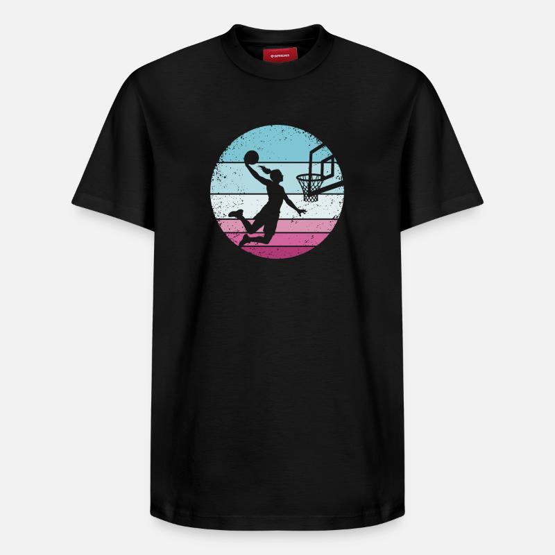 Basket-ball féminin - T-shirt unisexe décontracté en coton Supima – de SPREAD - noir