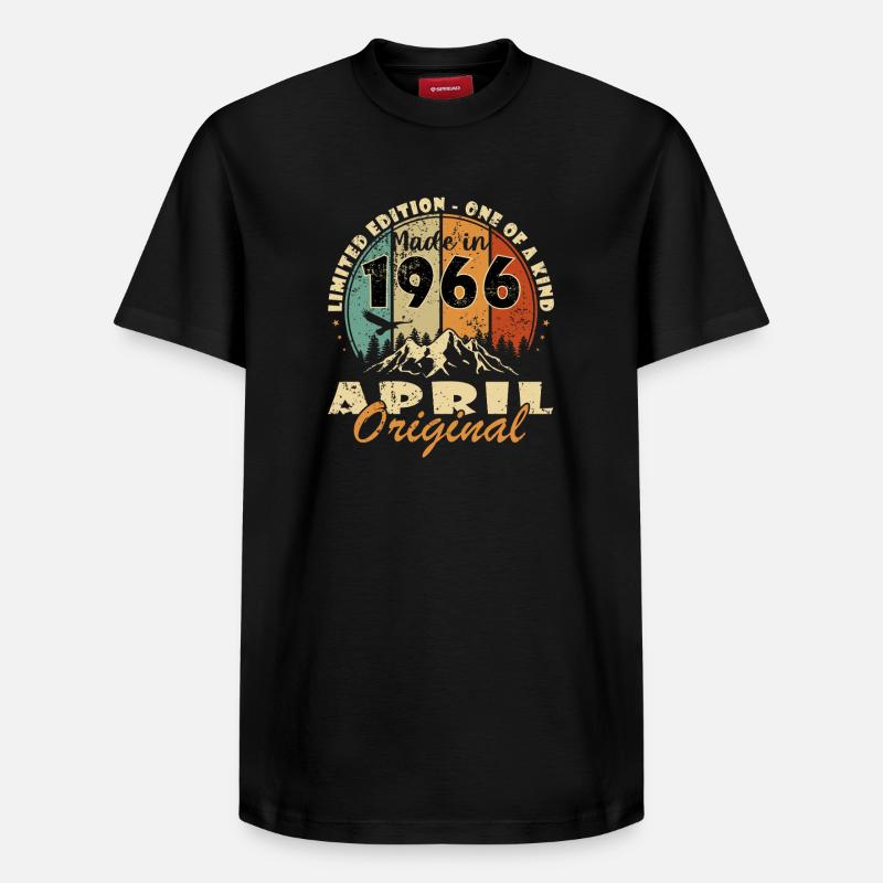 Avril 1966 - T-shirt unisexe décontracté en coton Supima – de SPREAD - noir
