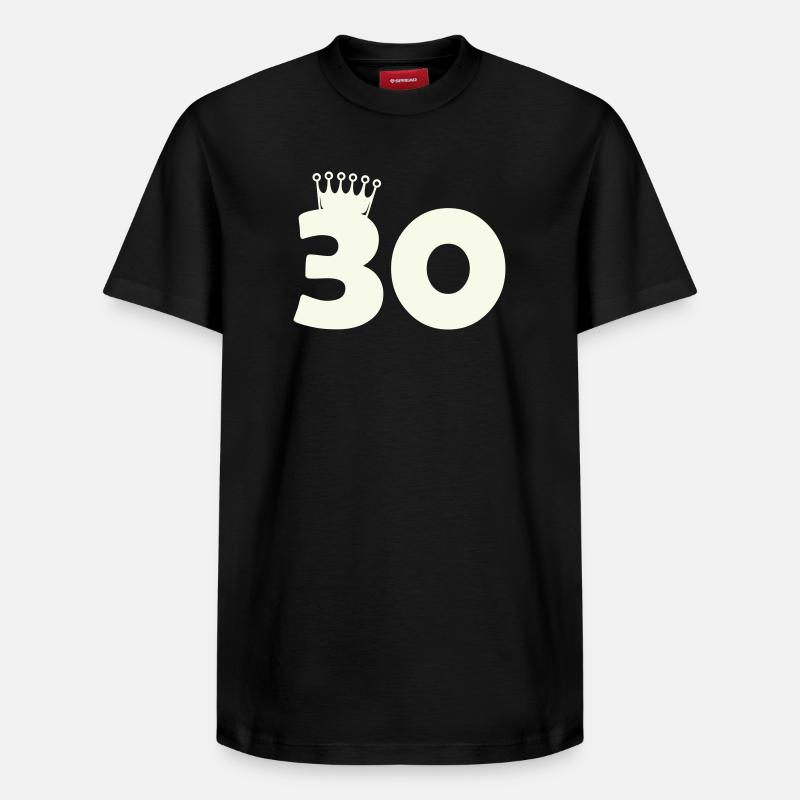 30_krone - T-shirt unisexe décontracté en coton Supima – de SPREAD - noir