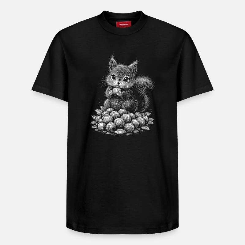 Eichhoernchen - T-shirt unisexe décontracté en coton Supima – de SPREAD - noir