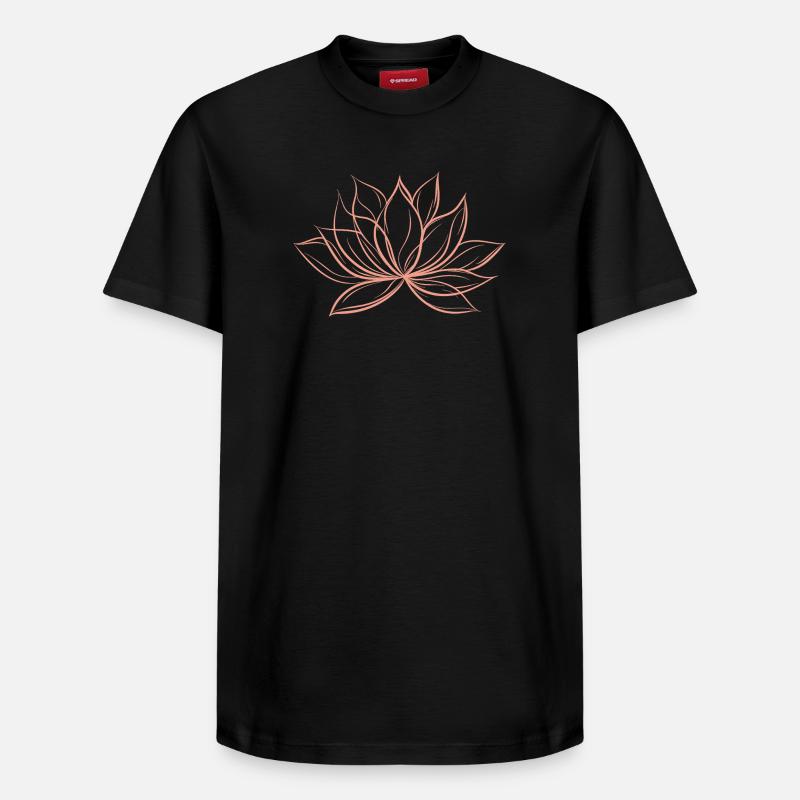 fleur de lotus - T-shirt unisexe décontracté en coton Supima – de SPREAD - noir