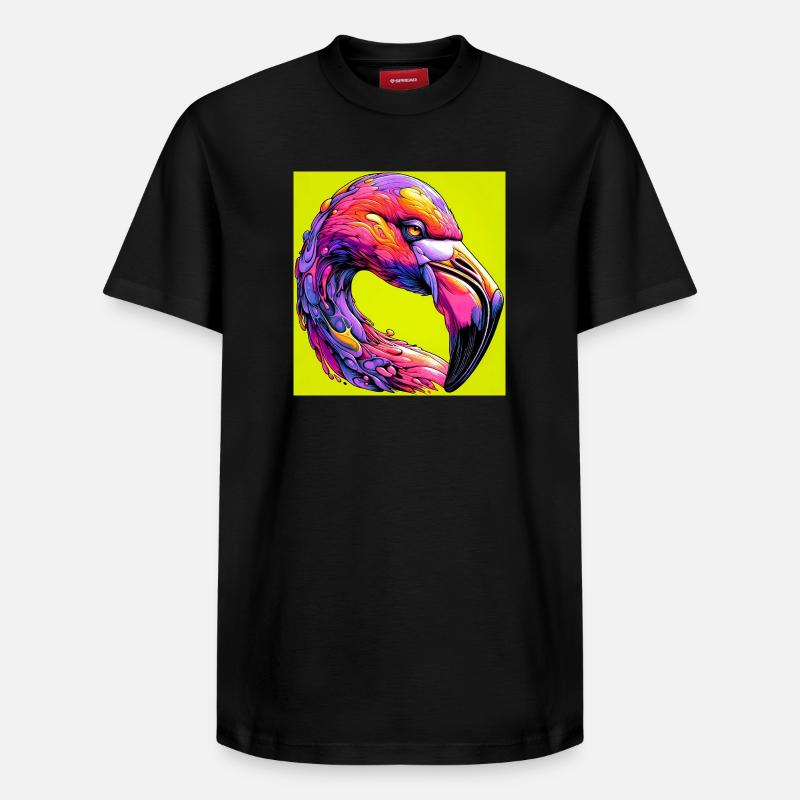 Flamant - T-shirt unisexe décontracté en coton Supima – de SPREAD - noir