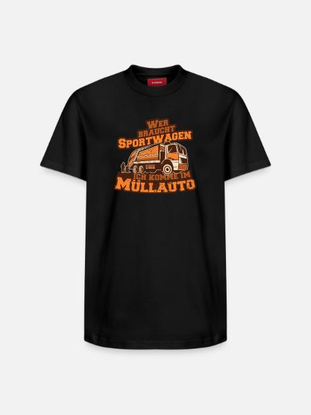 Müllauto Spruch - Relaxed Unisex Supima Cotton T-Shirt – von SPREAD - Schwarz
