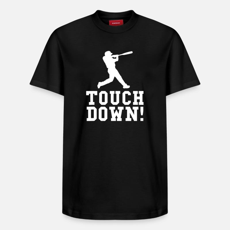 Touchdown Silhouette Tee - Relaxed Unisex Supima Cotton T-Shirt – von SPREAD - Schwarz