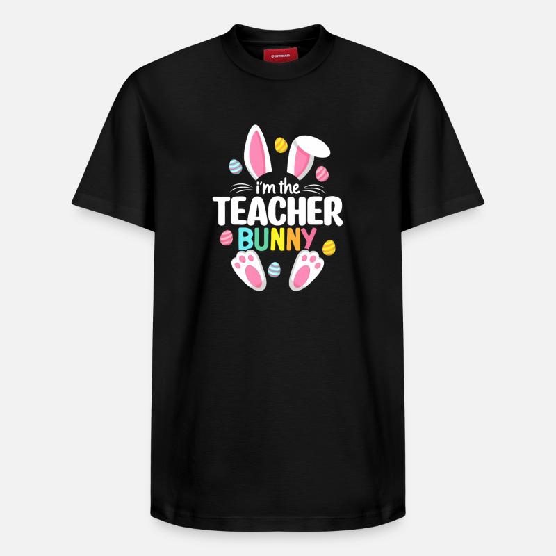 Ich bin der Lehrer-Hase - Relaxed Unisex Supima Cotton T-Shirt – von SPREAD - Schwarz