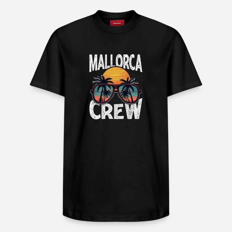 Mallorca Crew - Relaxed Unisex Supima Cotton T-Shirt – von SPREAD - Schwarz