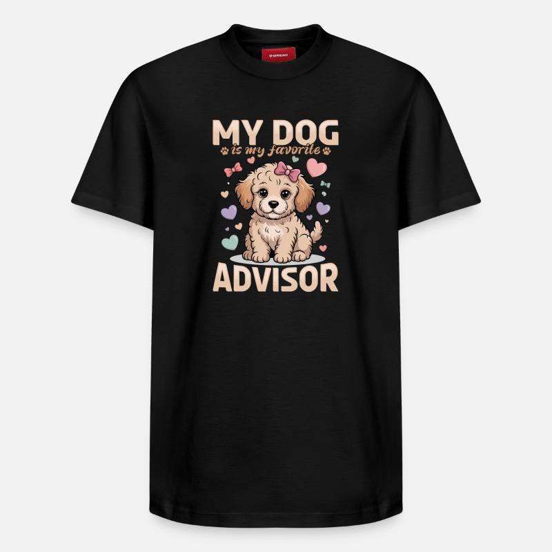 Race de chien Goldendoodle - T-shirt unisexe décontracté en coton Supima – de SPREAD - noir