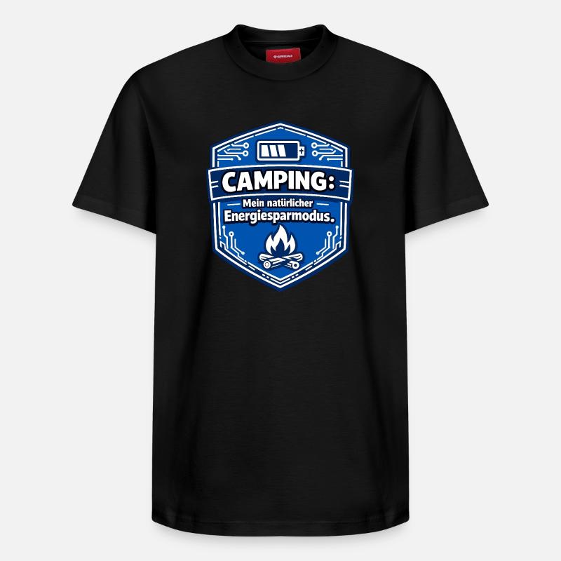 Mode camping économe d’énergie - T-shirt unisexe décontracté en coton Supima – de SPREAD - noir