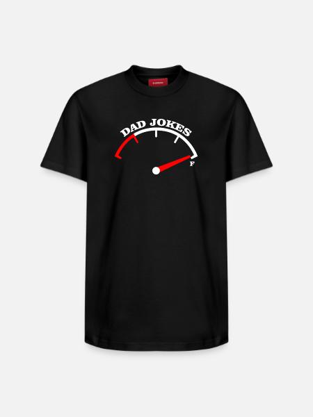 Dad Jokes Meter Tee Design - Relaxed Unisex Supima Cotton T-Shirt – by SPREAD - black