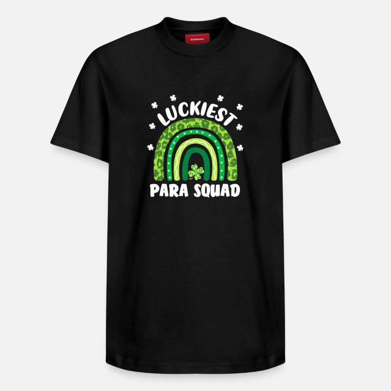 Luckiest Para Squad - Relaxed Unisex Supima Cotton T-Shirt – by SPREAD - black