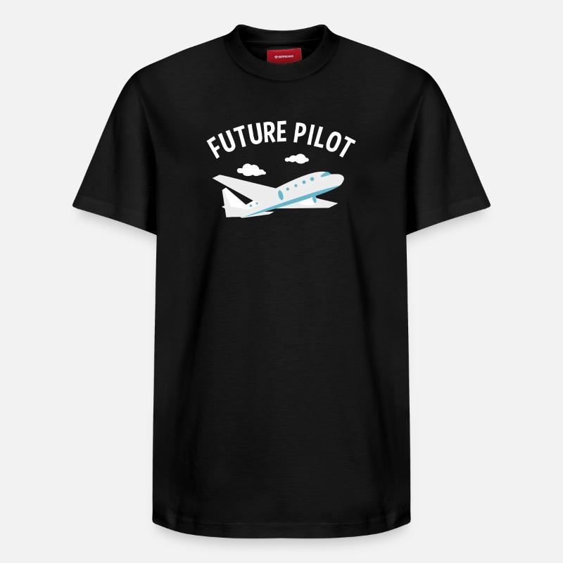 Futur Pilot Tee - T-shirt unisexe décontracté en coton Supima – de SPREAD - noir