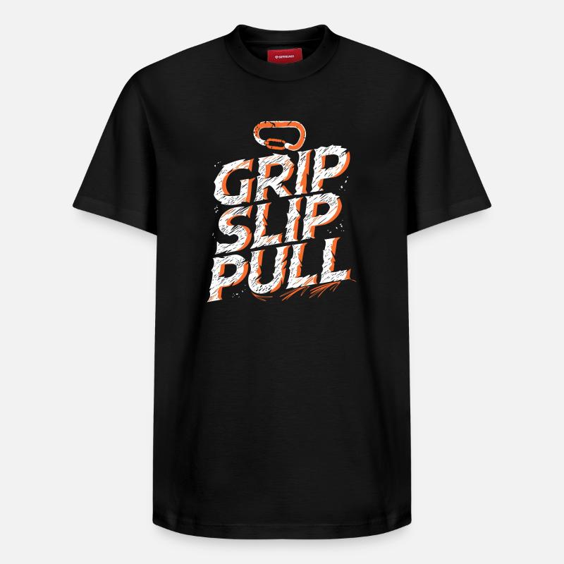 Grip Slip Pull Aventure Escalade - T-shirt unisexe décontracté en coton Supima – de SPREAD - noir