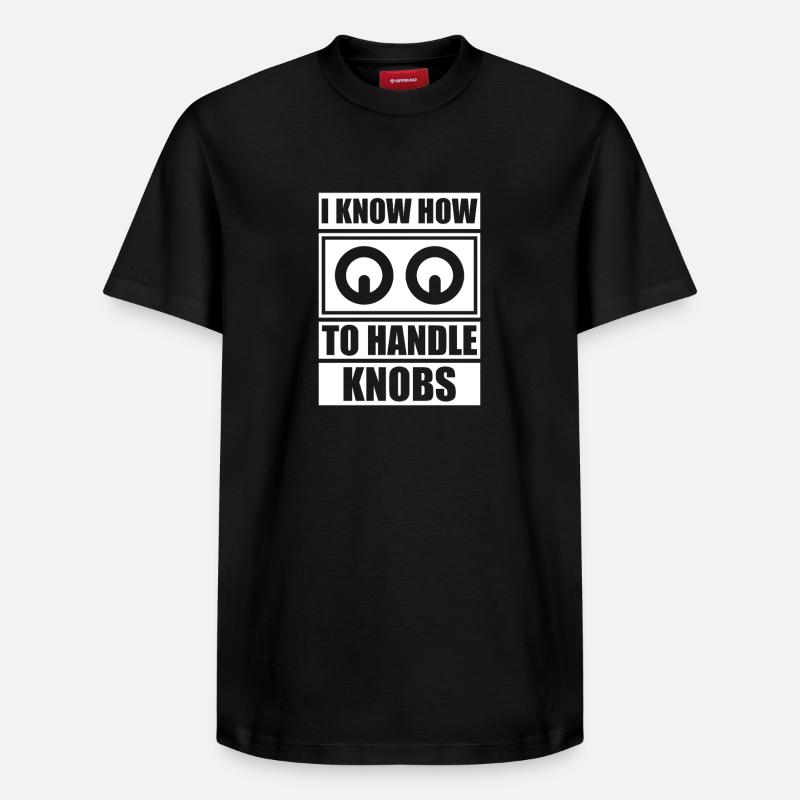 Handle knobs Tontechniker Toningenieur - Relaxed Unisex Supima Cotton T-Shirt – von SPREAD - Schwarz