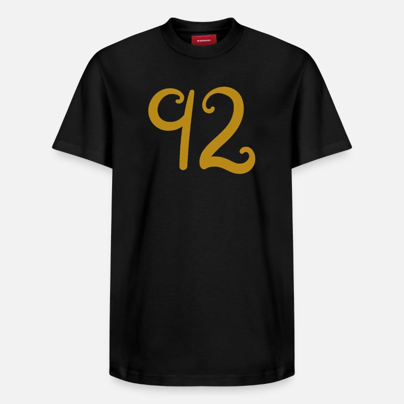 92 - T-shirt unisexe décontracté en coton Supima – de SPREAD - noir