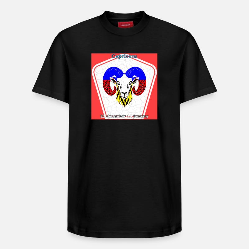 Capricorne - T-shirt unisexe décontracté en coton Supima – de SPREAD - noir
