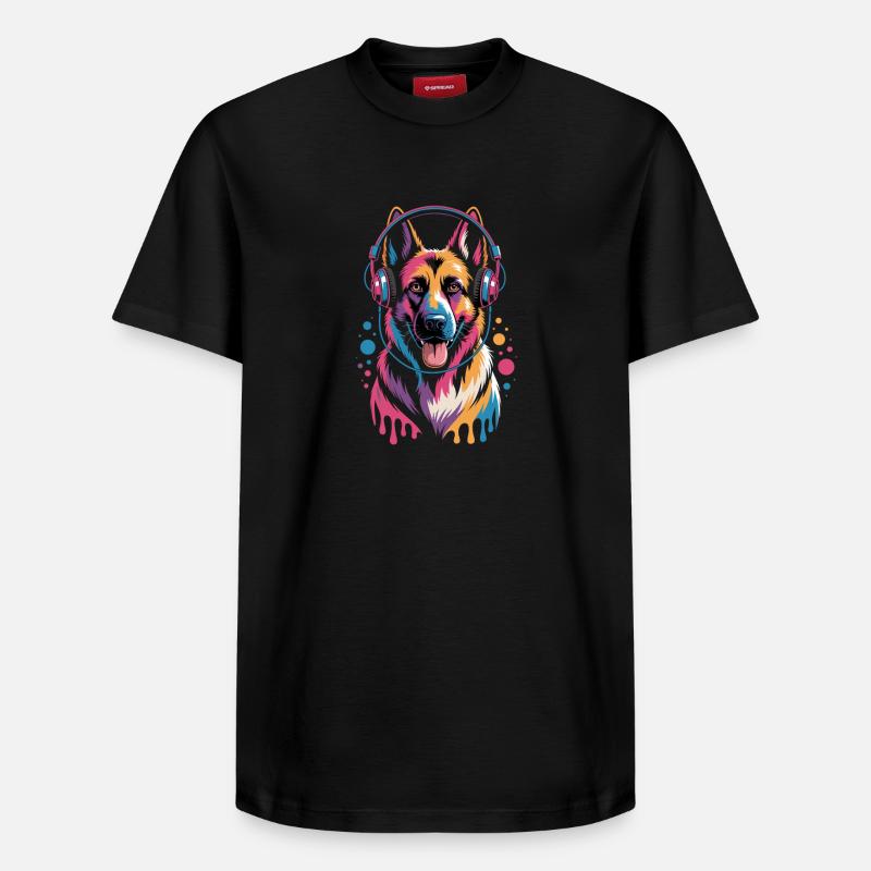Deutscher Schäferhund - Relaxed Unisex Supima Cotton T-Shirt – von SPREAD - Schwarz