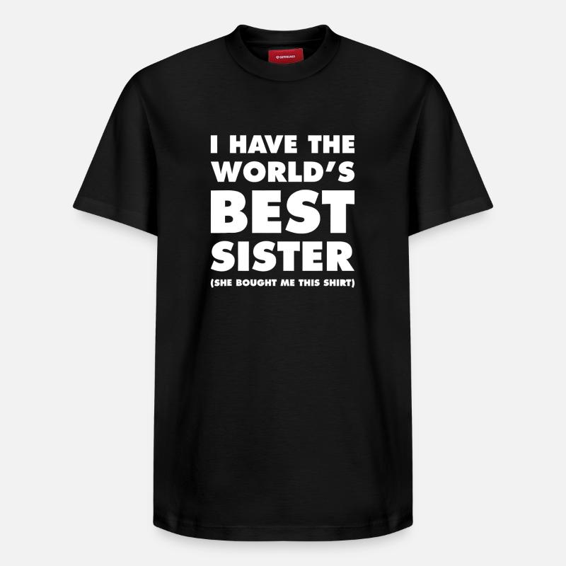 Die beste Schwester-Tee der Welt - Relaxed Unisex Supima Cotton T-Shirt – von SPREAD - Schwarz