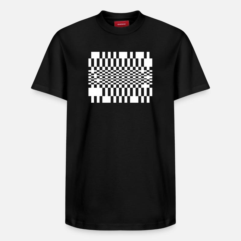Grille d’ondes optiques - T-shirt unisexe décontracté en coton Supima – de SPREAD - noir