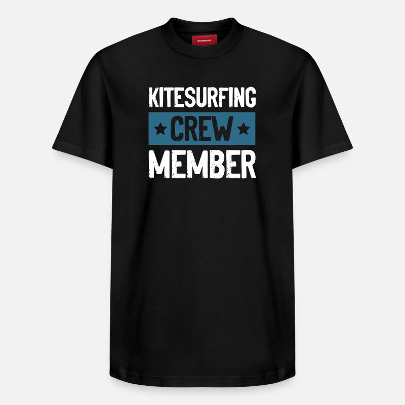 Équipe de kitesurf - T-shirt unisexe décontracté en coton Supima – de SPREAD - noir