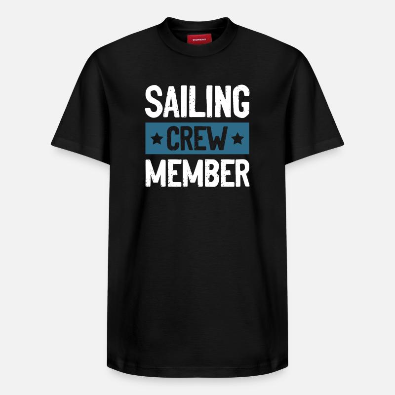 Équipage de navigation - T-shirt unisexe décontracté en coton Supima – de SPREAD - noir