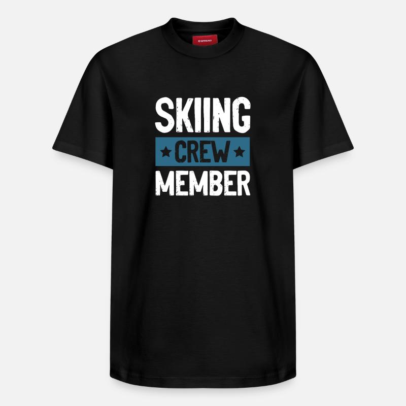 Équipe de ski - T-shirt unisexe décontracté en coton Supima – de SPREAD - noir