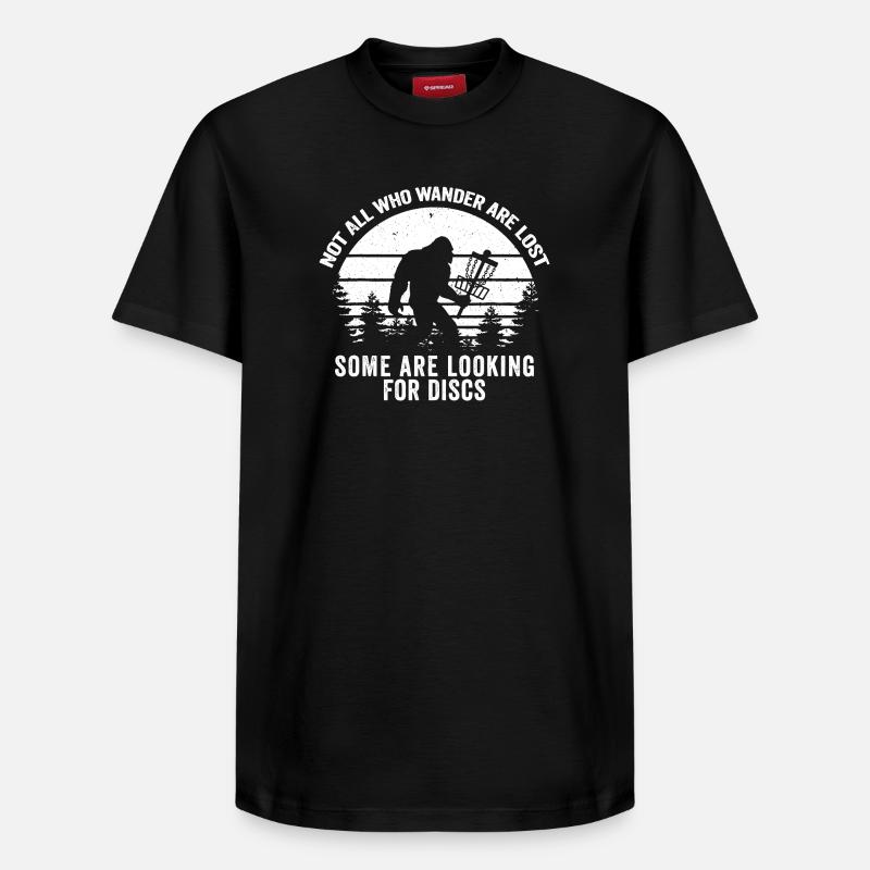 Sasquatch Chasseur de Disques - T-shirt unisexe décontracté en coton Supima – de SPREAD - noir