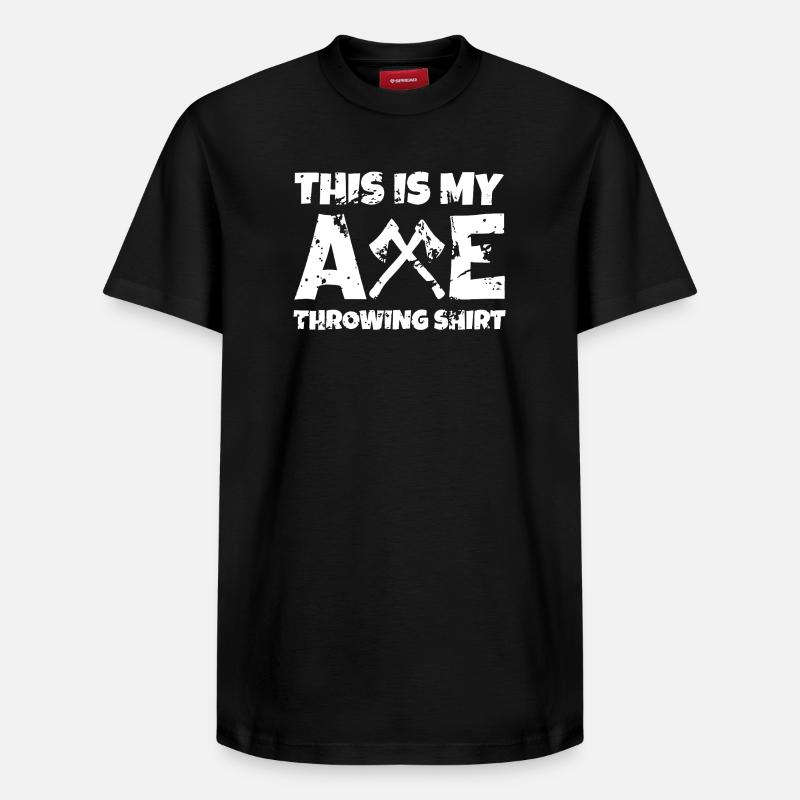 Axtwurf-Stolz-Tee - Relaxed Unisex Supima Cotton T-Shirt – von SPREAD - Schwarz