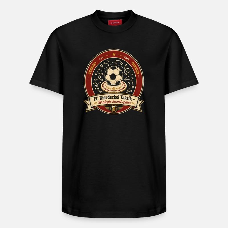 FC Bierdeckel Taktik - Relaxed Unisex Supima Cotton T-Shirt – von SPREAD - Schwarz