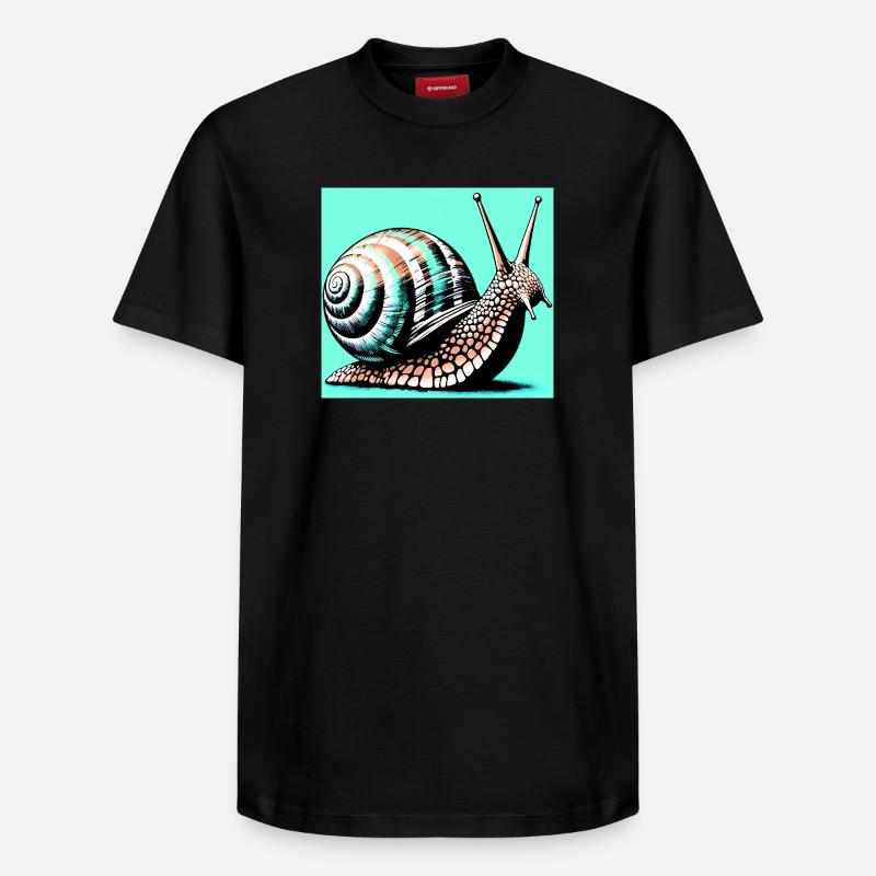 Escargot - T-shirt unisexe décontracté en coton Supima – de SPREAD - noir
