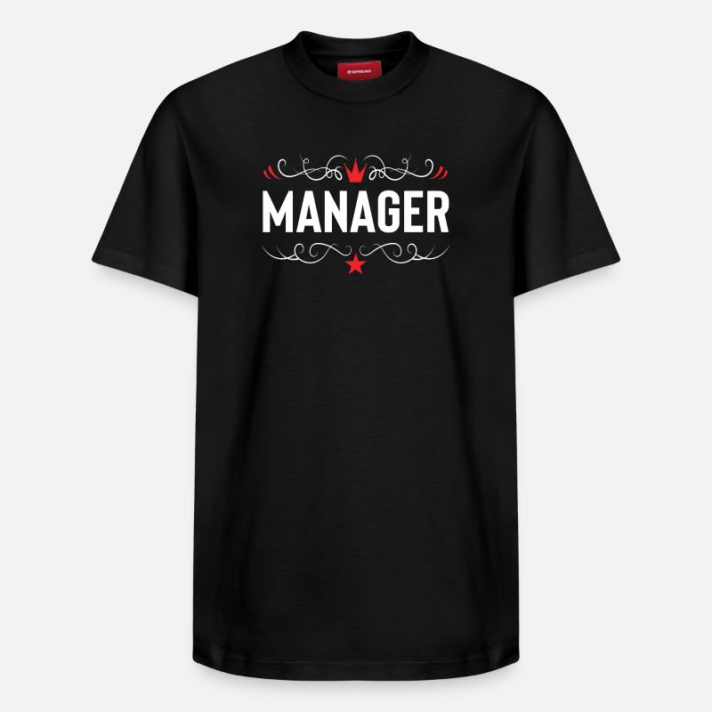 Manager Beruf - Relaxed Unisex Supima Cotton T-Shirt – von SPREAD - Schwarz