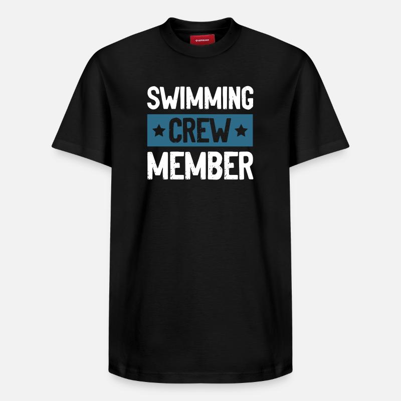 Équipe de natation - T-shirt unisexe décontracté en coton Supima – de SPREAD - noir
