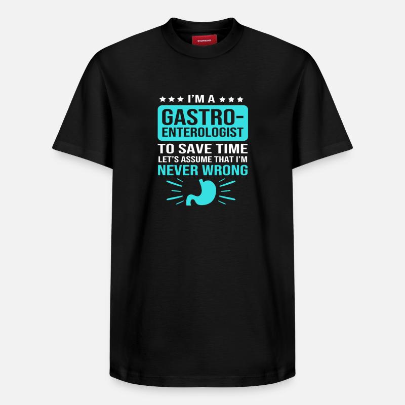 Gastro-entérologie - T-shirt unisexe décontracté en coton Supima – de SPREAD - noir