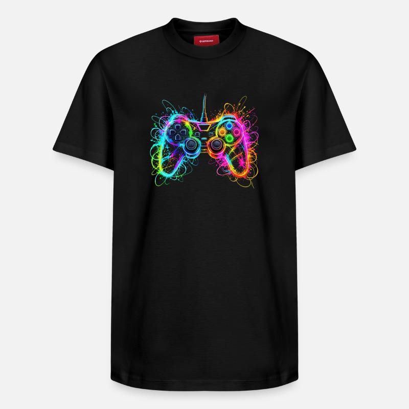 Gaming Controller Gamer - Relaxed Unisex Supima Cotton T-Shirt – von SPREAD - Schwarz