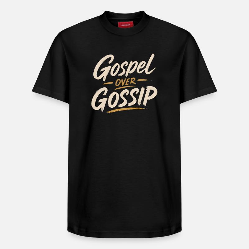 L’Évangile plutôt que les ragots - T-shirt unisexe décontracté en coton Supima – de SPREAD - noir