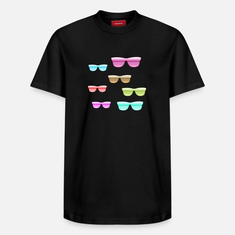Rainures solaires - T-shirt unisexe décontracté en coton Supima – de SPREAD - noir