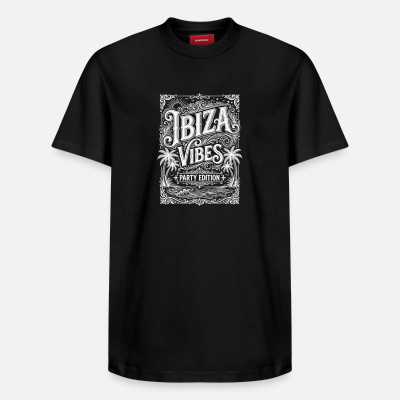 Ibiza Vibes - T-shirt unisexe décontracté en coton Supima – de SPREAD - noir