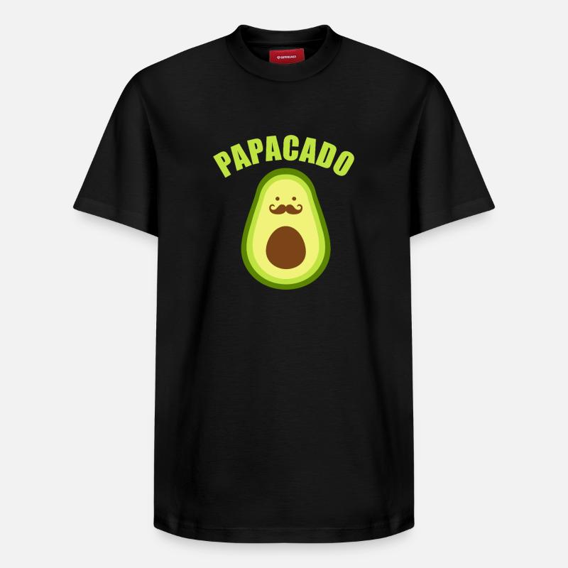 Moustache avocat-papagado - T-shirt unisexe décontracté en coton Supima – de SPREAD - noir
