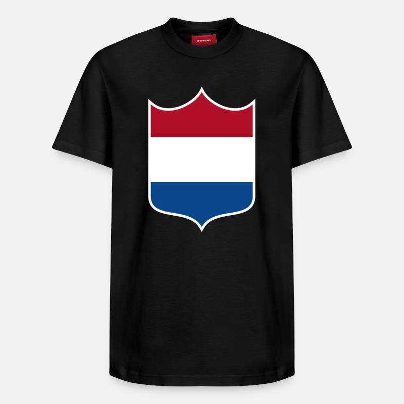 Pays-Bas - T-shirt unisexe décontracté en coton Supima – de SPREAD - noir