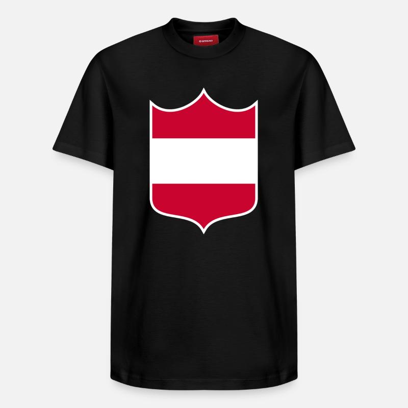 Autriche - T-shirt unisexe décontracté en coton Supima – de SPREAD - noir