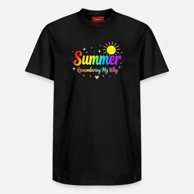 Summer Remembering My Why - Relaxed Unisex Supima Cotton T-Shirt – by SPREAD - black