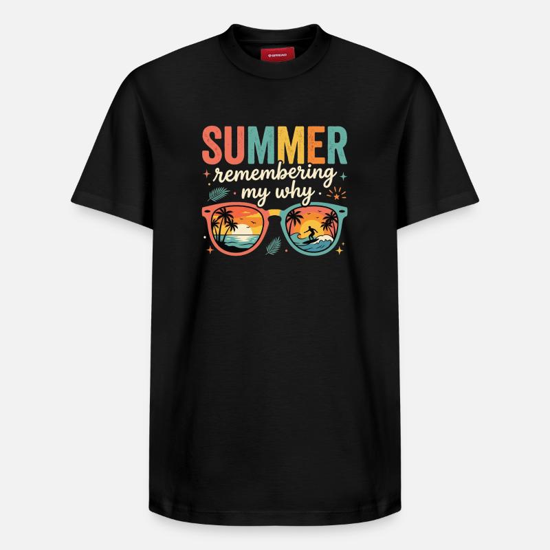 Summer Remembering My Why - Relaxed Unisex Supima Cotton T-Shirt – by SPREAD - black