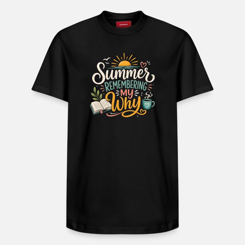 Summer Remembering My Why - Relaxed Unisex Supima Cotton T-Shirt – by SPREAD - black