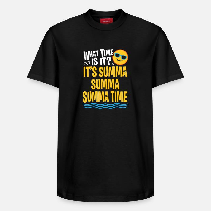 Summa Summa Time Tee - T-shirt unisexe décontracté en coton Supima – de SPREAD - noir