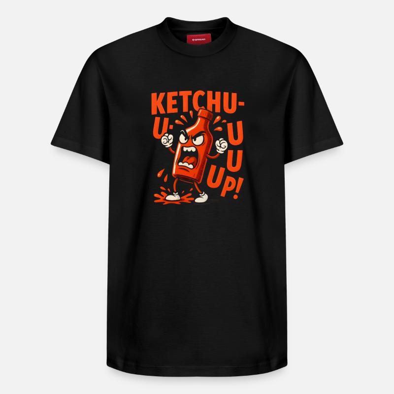 Bouteille de ketchup en colère - T-shirt unisexe décontracté en coton Supima – de SPREAD - noir